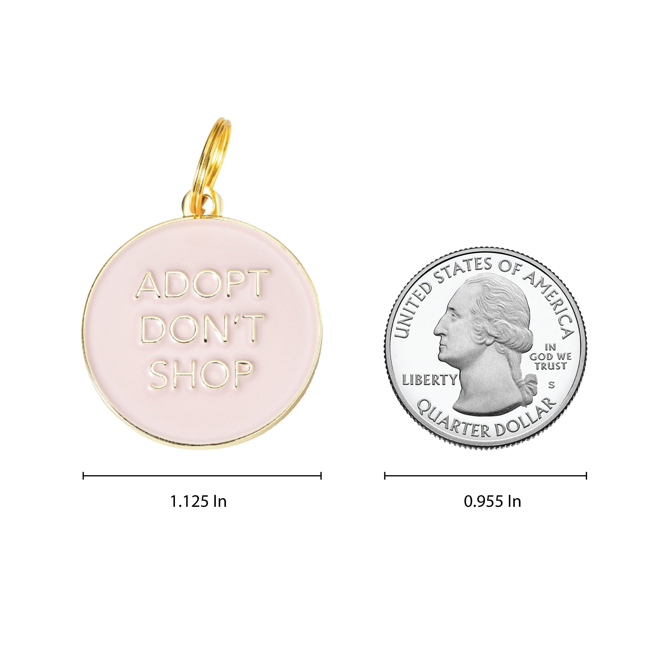 Adopt Don't Shop - Pink - Pet ID Tag