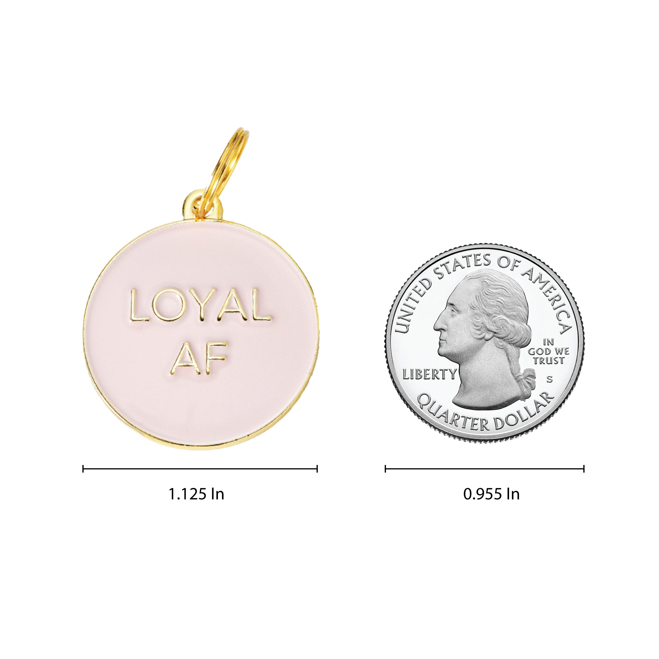Loyal AF - Pink - Pet ID Tag